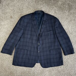 Michael Kors Navy Plaid Blazer